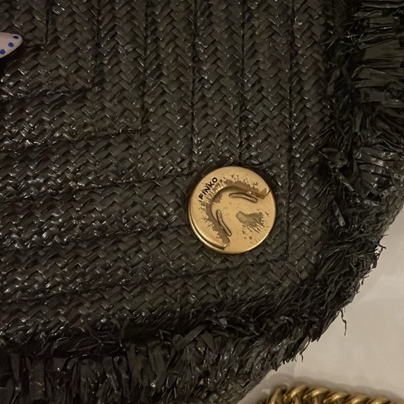 Pinko Handbag - Black with Gold Birds - Picture 9 of 17